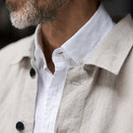carpasus sustainable organic linen overshirt montagnola uni beige. Nachhaltiges Carpasus Overshirt Montagnola Uni Beige aus Bio Leinen 