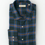 carpasus sustainable organic cotton flanell shirt castanio check moss. Nachhaltiges Carpasus Flanell Hemd Castanio Karo Moss aus Bio Baumwolle 