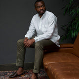 carpasus sustainable organic linen shirt lisbon white. Nachhaltiges Carpasus Hemd Lisbon Weiss aus Bio Leinen 