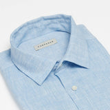 Linen Shirt Short Lido Blue