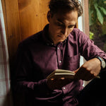 carpasus sustainable organic cotton flanell shirt populus bordeaux. Nachhaltiges Carpasus Flanell Hemd Populus Bordeaux aus Bio Baumwolle 