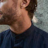 Flanellhemd Scurido Marine/Ocker