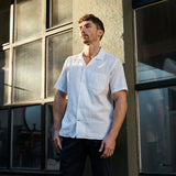 Linen Shirt Short Verita Blue