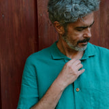 Linen Shirt Areia Teal