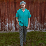 Linen Shirt Areia Teal