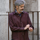 Linen Shirt Verzasca Burgundy