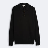 Polo Merino Musgo Long Black