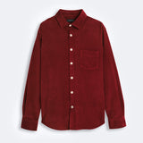 Cord Shirt Via Burgundy