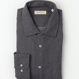 carpasus sustainable organic cotton flanell shirt betual grey. Nachhaltiges Carpasus Flanell Hemd Betual Grau aus Bio Baumwolle 