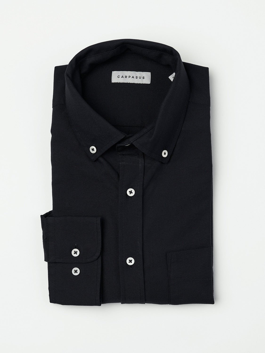 carpasus sustainable organic cotton oxford shirt black. Nachhaltiges Carpasus Oxford Hemd aus Bio Baumwolle in Schwarz